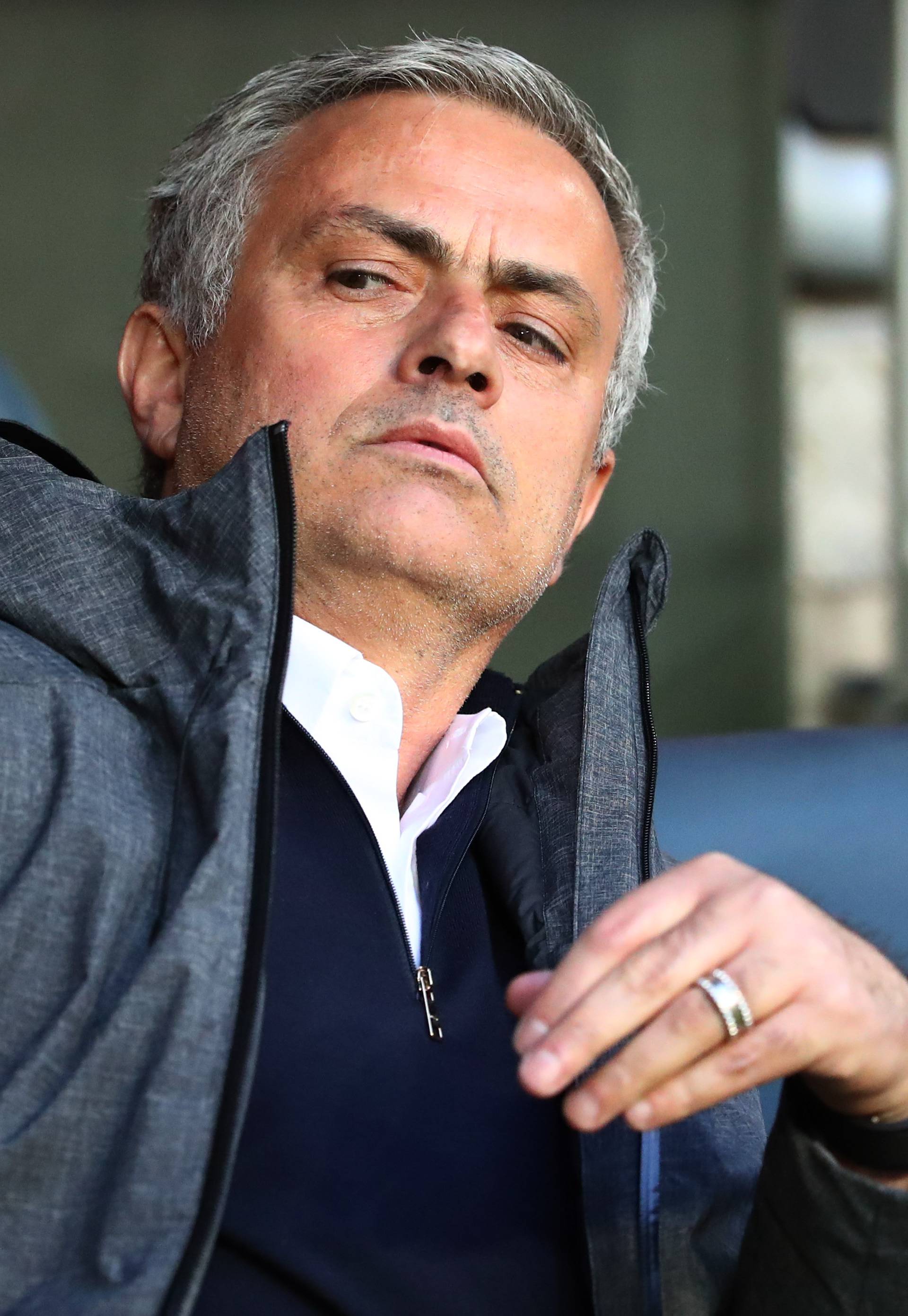 Manchester United manager Jose Mourinho before the match