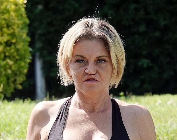 *PREMIUM-EXCLUSIVE* *MUST CALL FOR PRICING* Former Eastenders soap star Danniella Westbrook enjoying some yoga as she's pictured working out while on a sunshine break in Antalya.