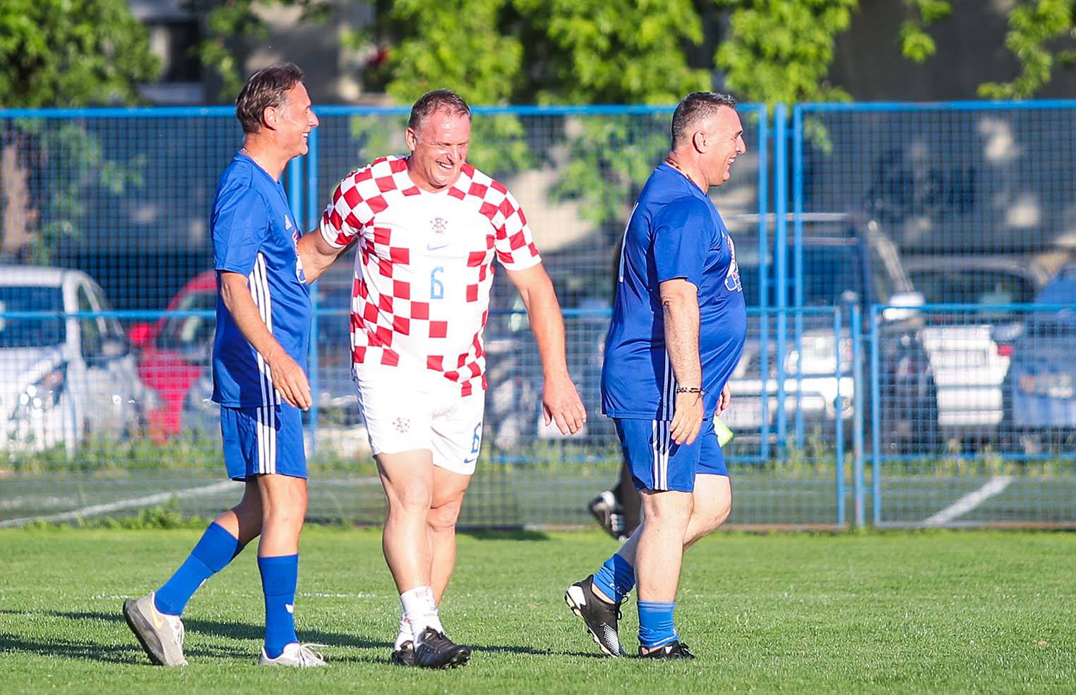 Zagreb: Nogometna utakmica povodom 35. obljetnice osnutka HDZ-a