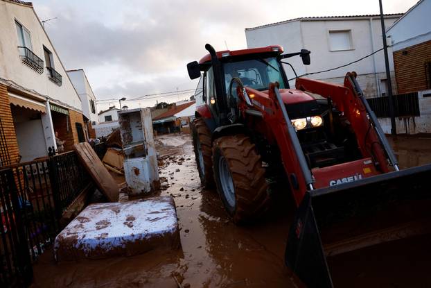 Aftermath of floods in Utiel
