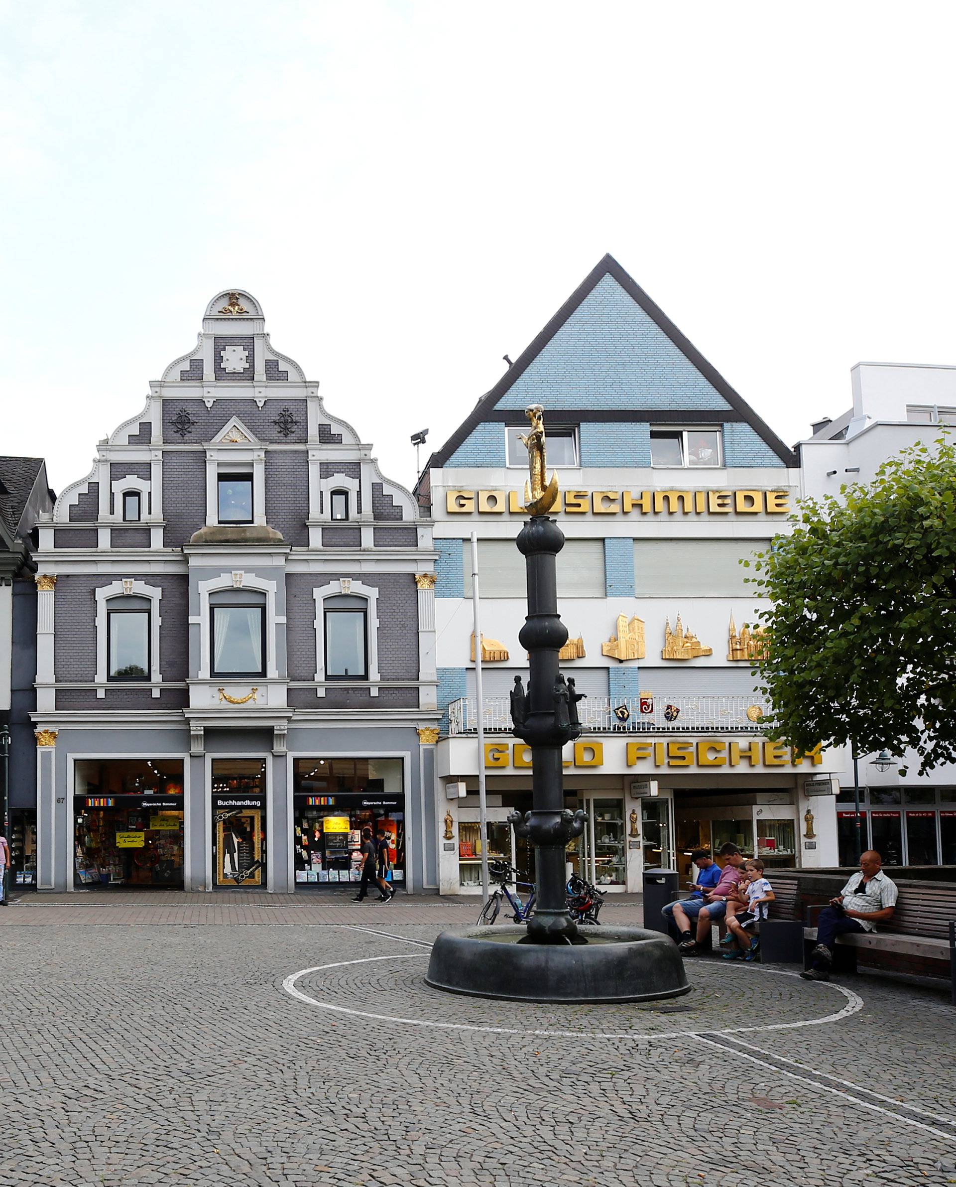 General view of the main square in Ahlen where Jakiw Palij, a 95-year old New York City man believed to be a former guard at a labor camp in Nazi-occupied Poland, has been taken to a home for the elderly