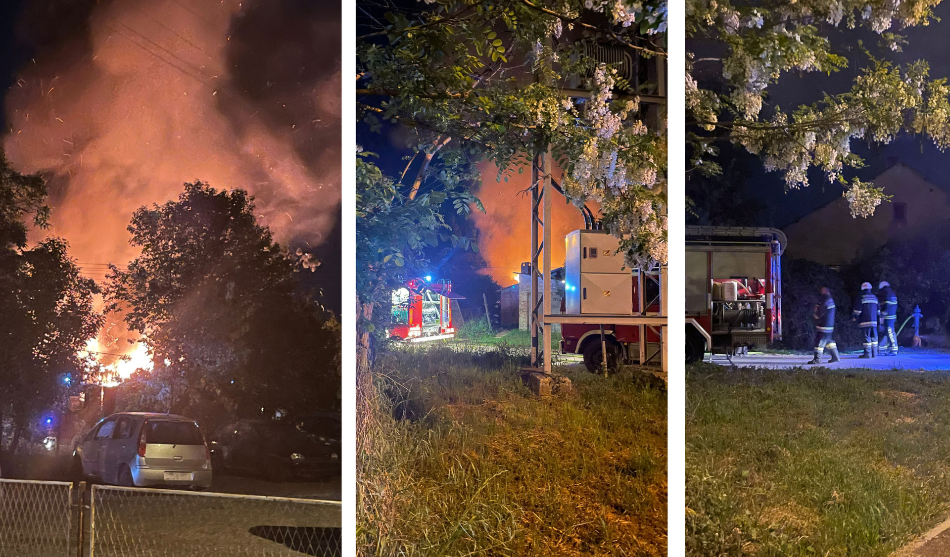 Zapalila se drvena kućica u Valpovu: Bila je prazna, a vatra je zahvatila i obližnje zgrade