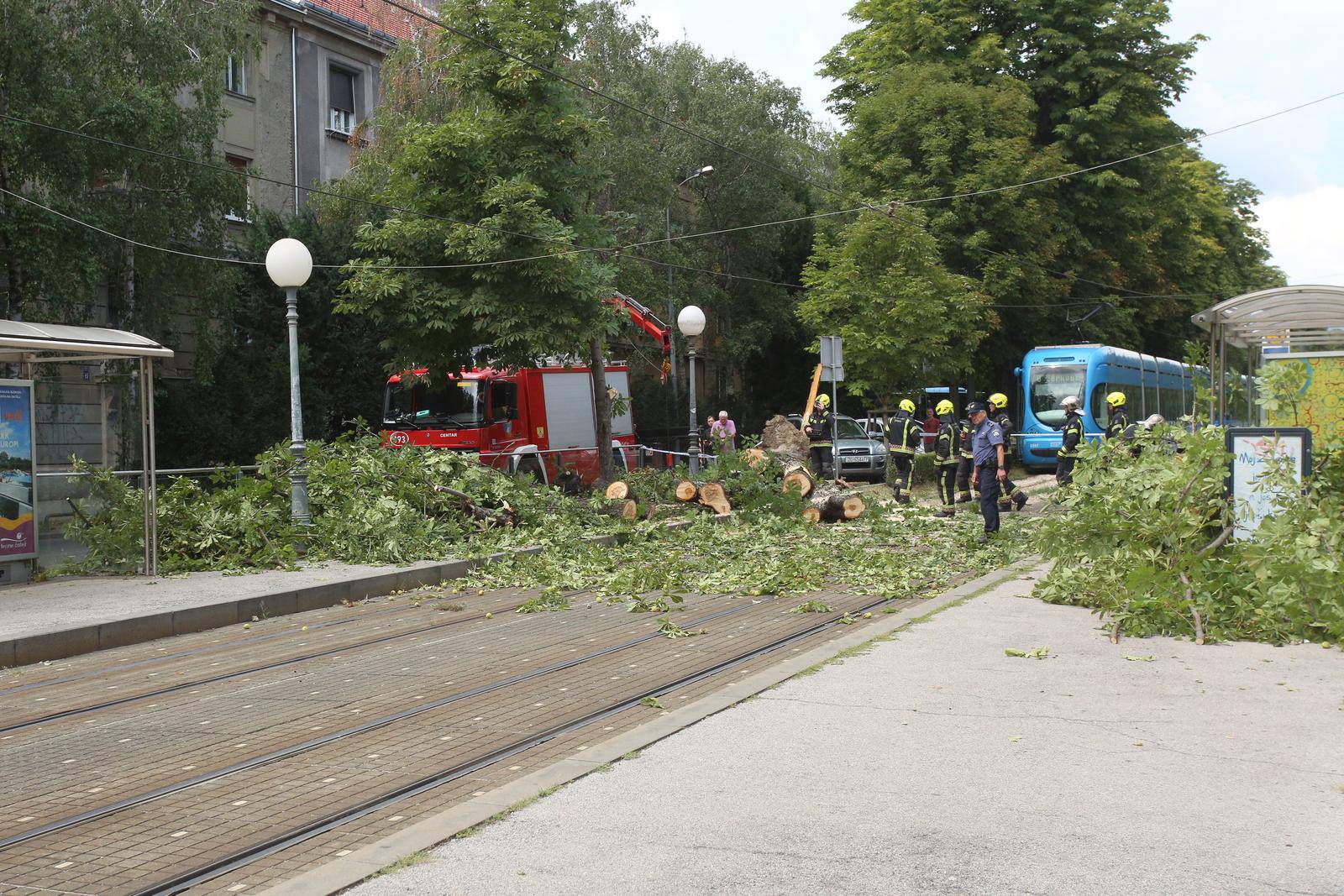 U centru Zagreba palo stablo