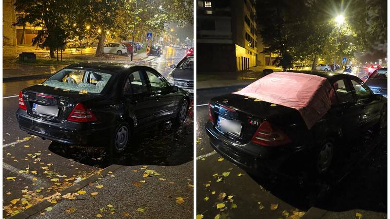 Mercedesu splitskih registracija razbili staklo. Stanari: Terorizira nas netko sa zračnom puškom!