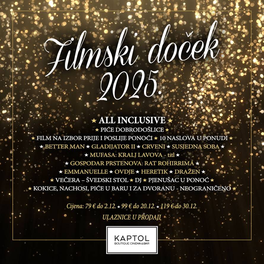 Kako proslaviti ovu novu godinu? Filmski u Kaptol Boutique Cinema!