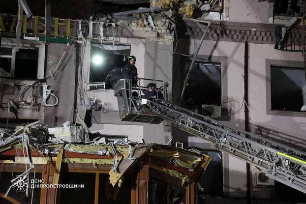 Aftermath of a Russian missile strike in Kryvyi Rih