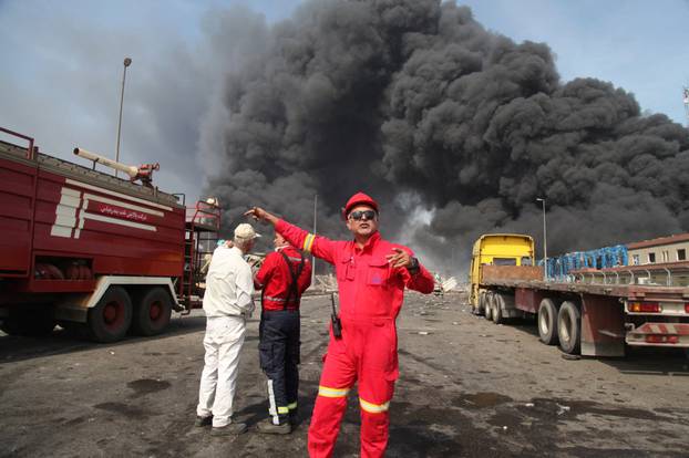Explosion at the Shahid Rajaee port in Bandar Abbas