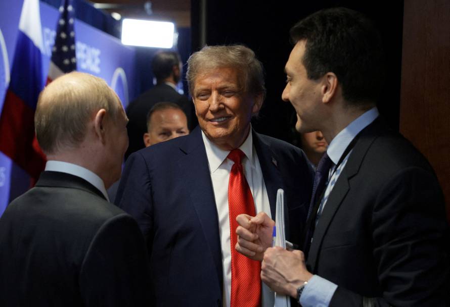 U.S. President Trump meets with Russian President Putin in Alaska