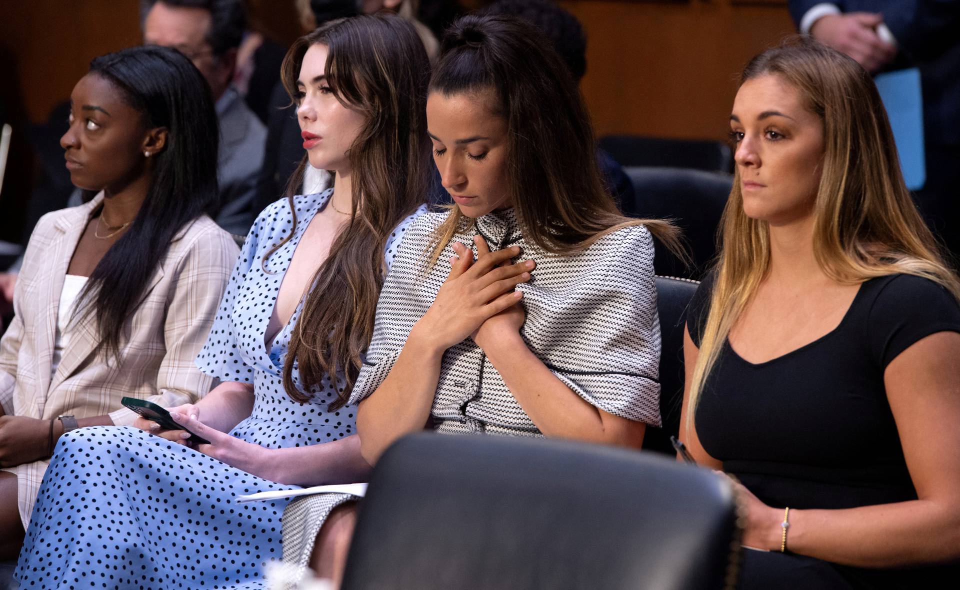 FILE PHOTO: Senate Judiciary hearing on the FBI handling of the Larry Nassar investigation of sexual abuse of Olympic gymnasts, in Washington