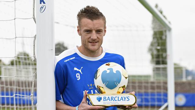 Leicester City's Jamie Vardy wins the Barclays Player Of The Season Award