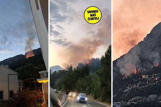VIDEO Četiri požara kod Brela pod kontrolom, vatrogasci će ostati na terenu čitavu noć