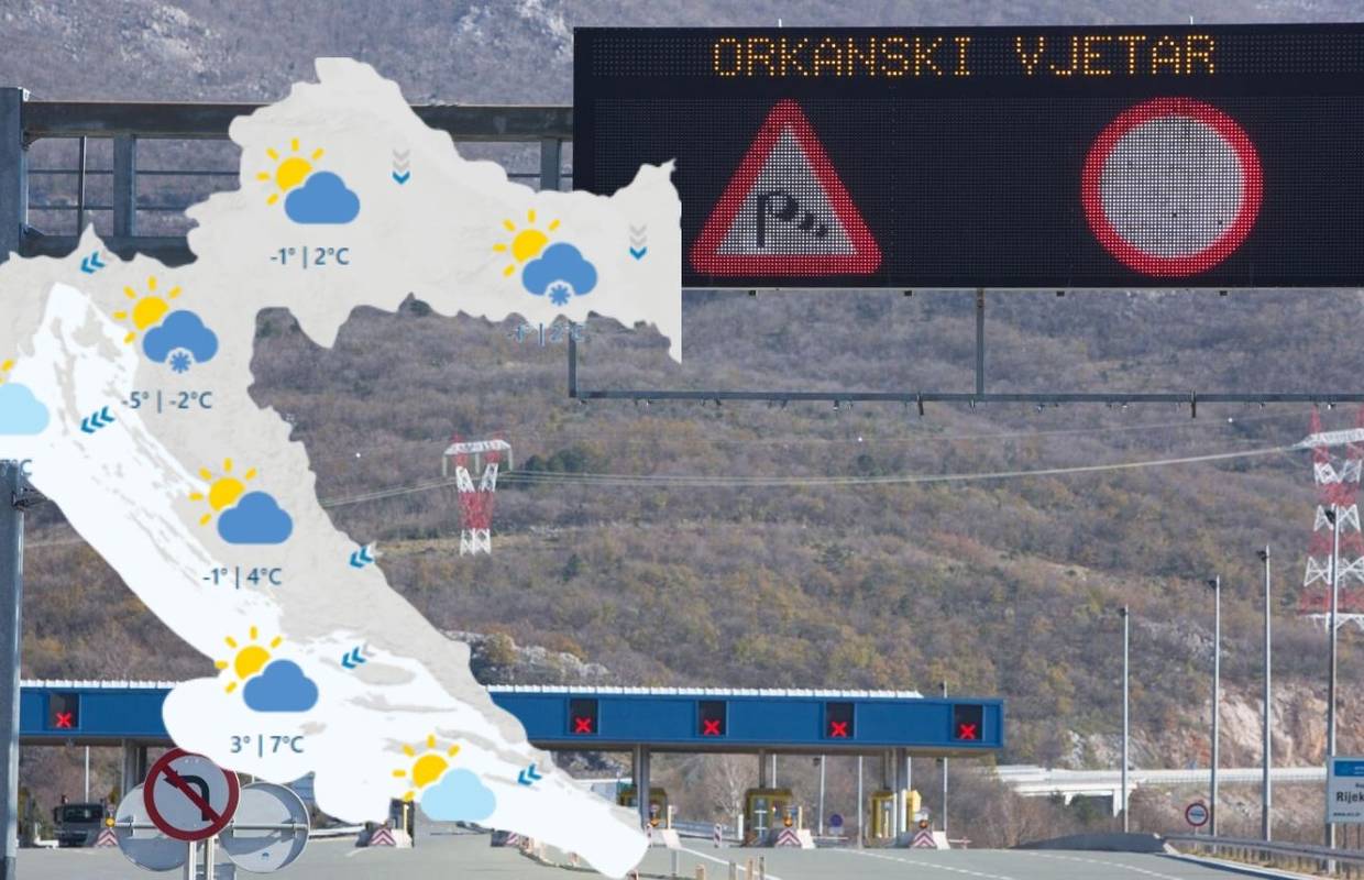 Jaka bura stvara probleme na cestama, oslabjet će predvečer