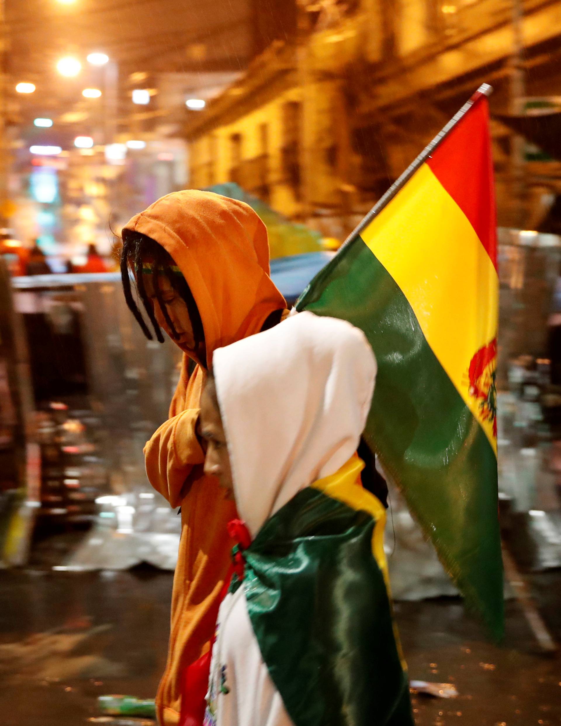 Protest against Bolivia's President Evo Morales in La Paz