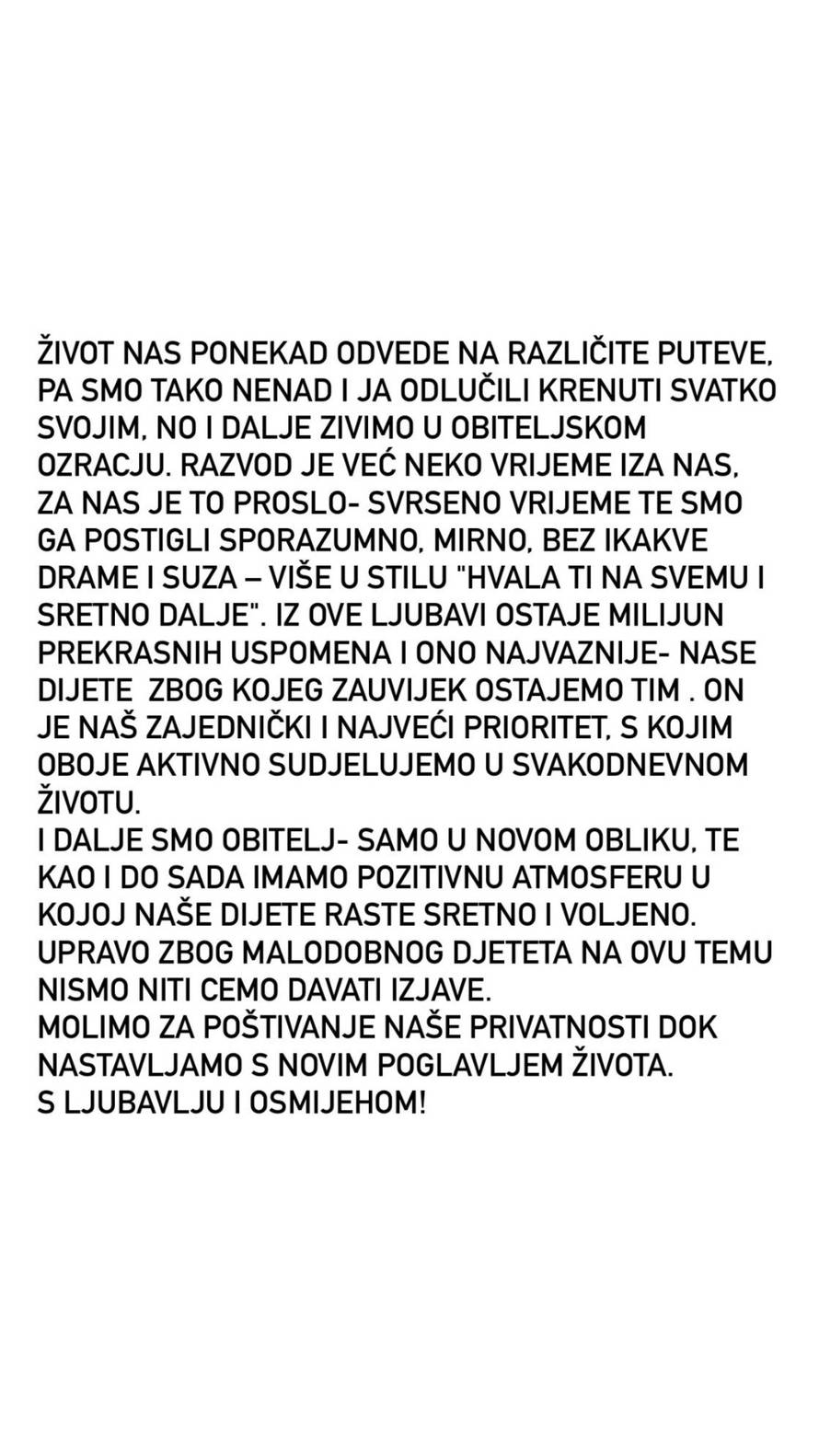 Nenad Tatarinov o razvodu od Maje Šuput za 24sata: 'Odnosi su odlični, skupa i putujemo'