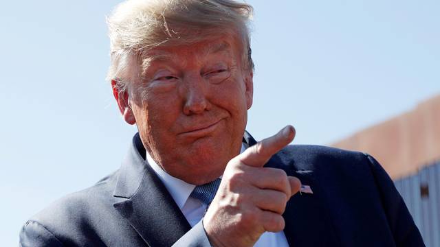 U.S. President Trump visits a section of the U.S.-Mexico border wall in Otay Mesa