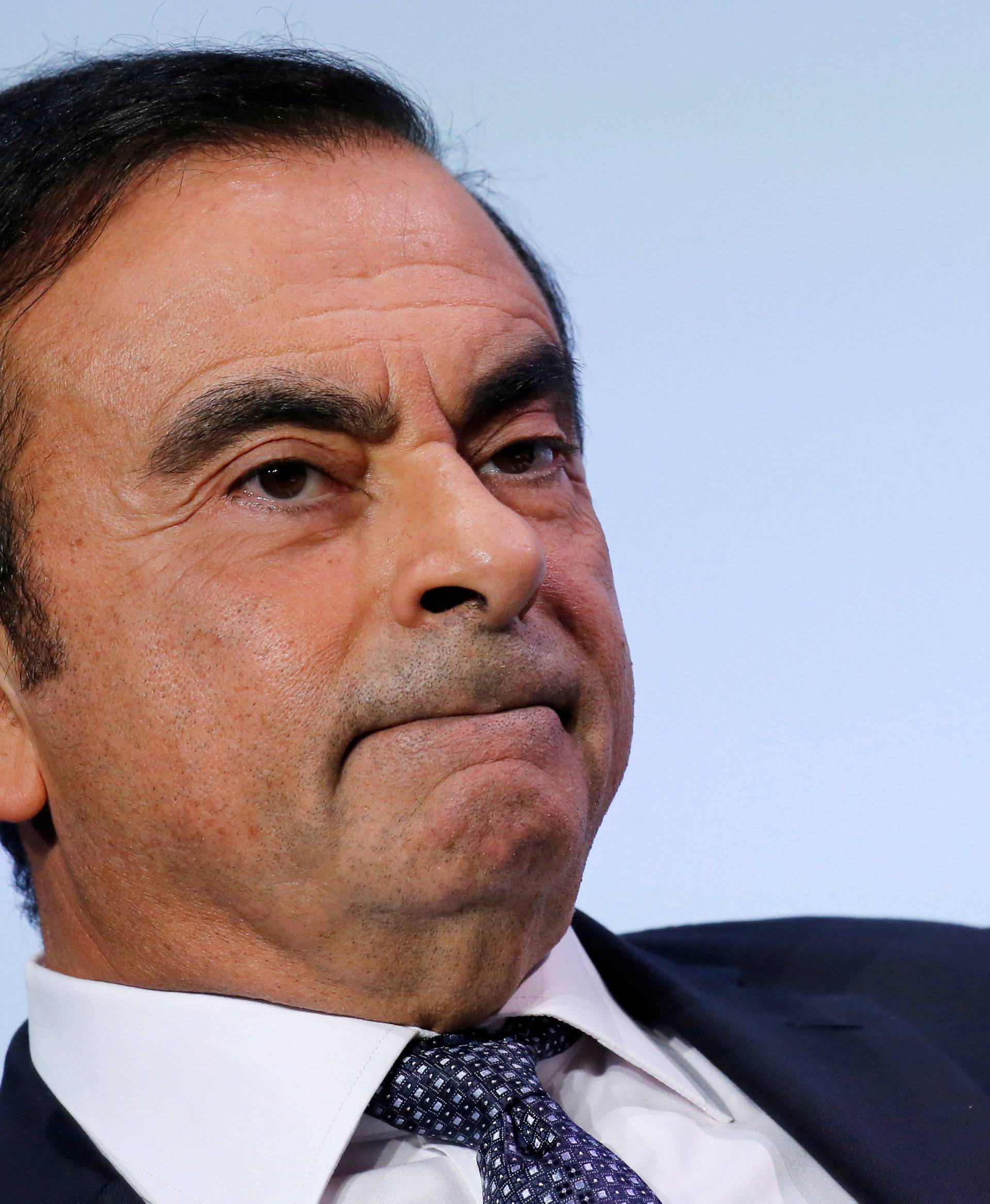 FILE PHOTO: Carlos Ghosn, chairman and CEO of the Renault-Nissan-Mitsubishi Alliance, attends the Tomorrow In Motion event on the eve of press day at the Paris Auto Show, in Paris