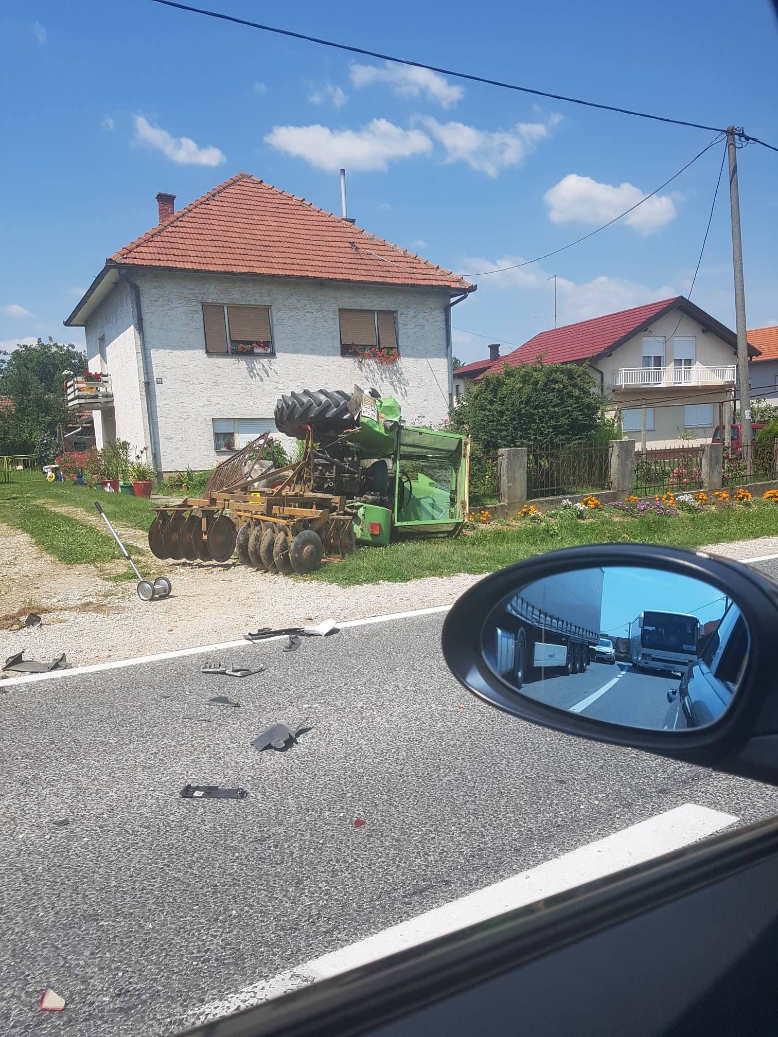 Sudario se  s kamionom blizu Čakovca: Traktor se prevrnuo