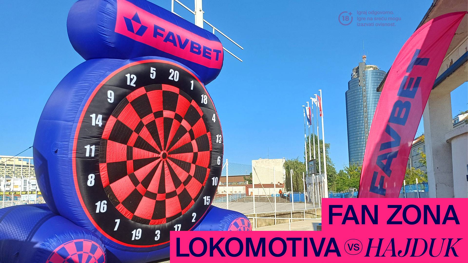 FAVBET je pripremio osvježavajuću fan zonu za navijače Lokomotive i Hajduka