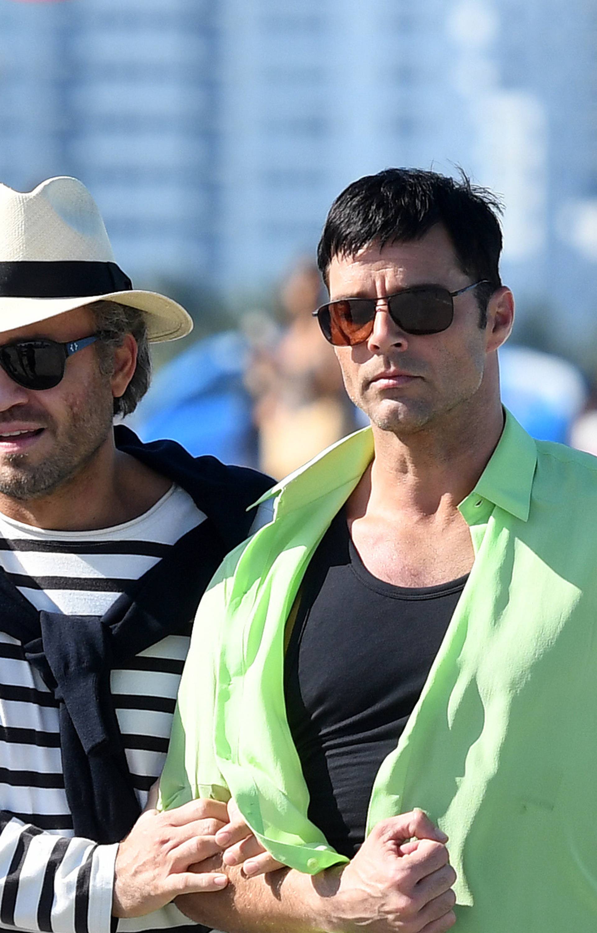 Ricky Martin and Edgar Ramirez film scenes for Versace American Crime Story