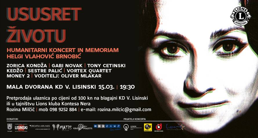 'Ususret životu': U spomen na Helgu Vlahović pjevaju zvijezde