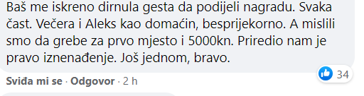 Aleksandar podijelio 5000 kn s gostima, gledatelji zadovoljni: 'Bravo! Aco prava si bećarina...'