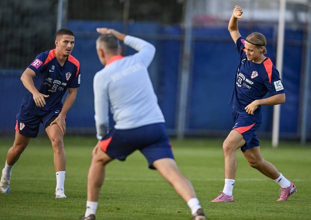 Zagreb: Trening nogometaša hrvatske nogometne reprezetacije