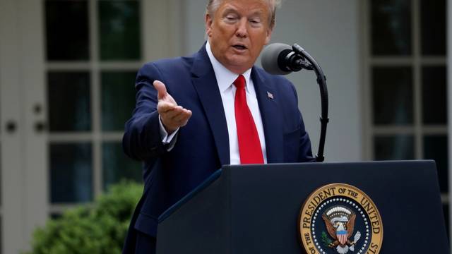 U.S. President Trump leads daily coronavirus response briefing at the White House in Washington