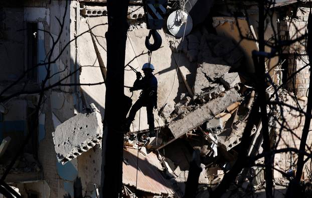 Aftermath of Russian drone and missile strikes, amid Russia's attack on Ukraine, in Kyiv