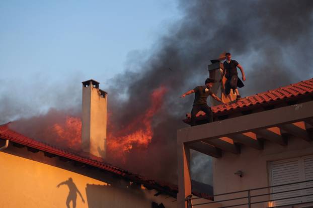 Wildfire in Kryoneri near Athens