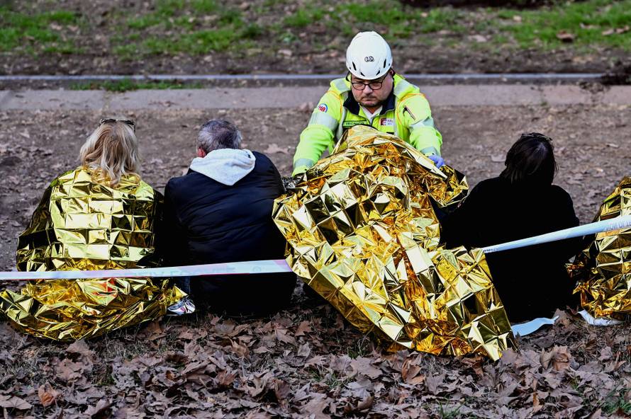 Aftermath of tram derailment in Milan