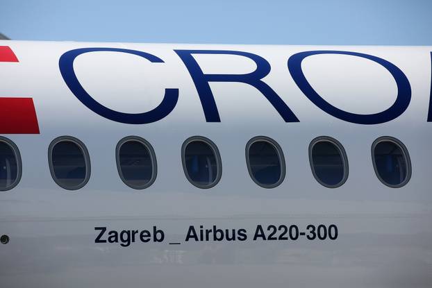 Zagreb: Slijetanje Airbusa A220, novog zrakoplova Croatia Airlinesa
