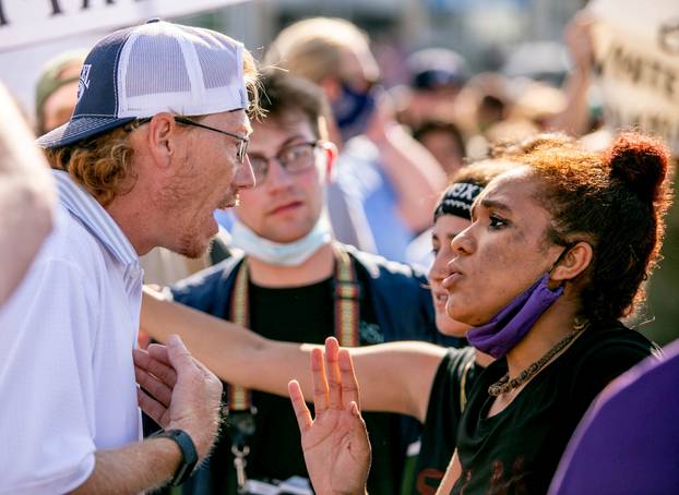 Protests in the rural town of Anna, Illinois