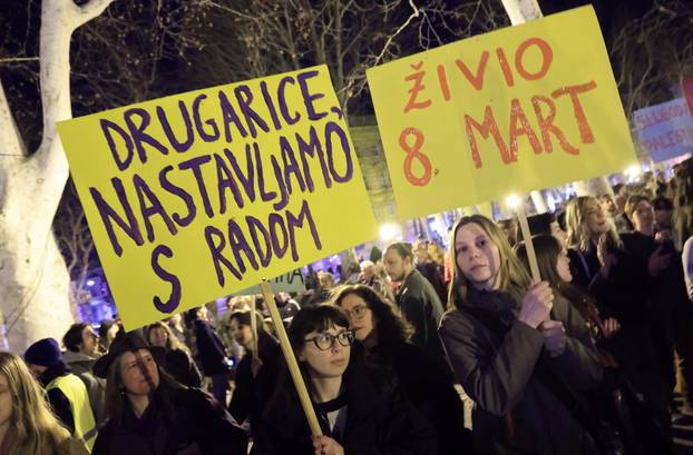 Zagreb: Održan jubilarni 10. Noćni marš za prava žena "Žene – kičma otpora"
