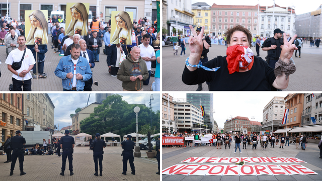 VIDEO Opet klečanje u centru Zagreba: Na Trgu bio i prosvjed