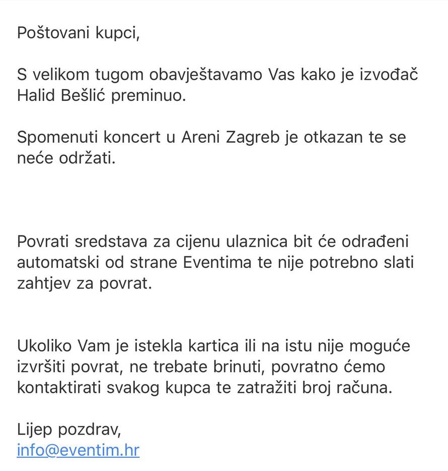 Otkazali su Halidov koncert u Areni Zagreb, organizatori kupcima najavili povrat novca