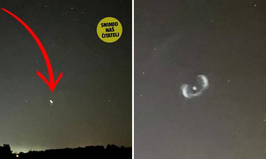 Snimila čudnu svjetlost na nebu iznad Našica! Stručnjak: 'Teško je reći što je na temelju fotki...'