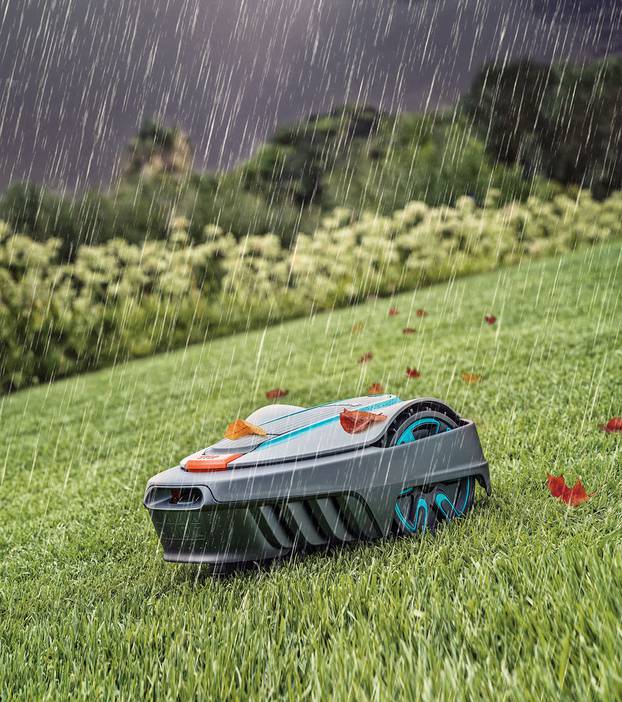 Sve robotske kosilice GARDENA SILENO mogu kositi po kiši. Zbog optimalne težine i geometrije noževa ne uzrokuju oštećenja trave