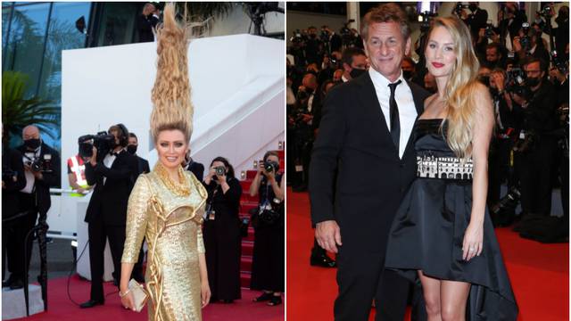 Kosa u vis: Glumica je prkosila gravitaciji, a Sean Penn doveo lijepu kći s kojom je snimio film