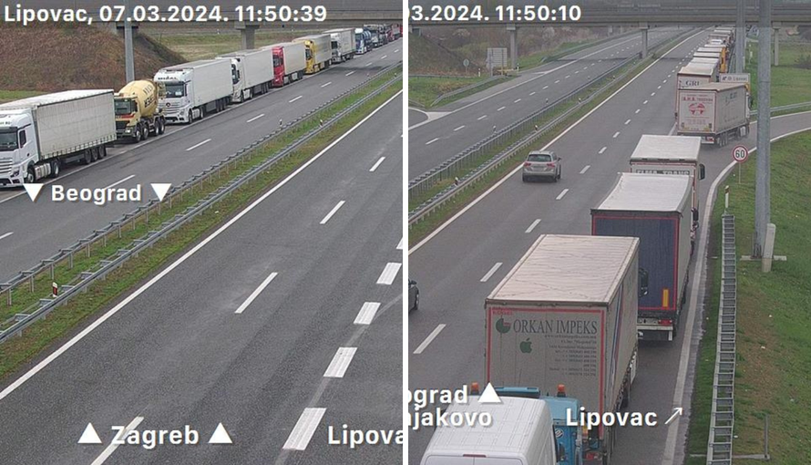 FOTO Kilometarske kolone na granici sa Srbijom: Teretna vozila čekaju po sedam sati!