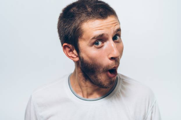 Man is surprised