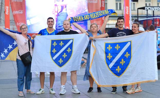 Zagreb: Praćenje utakmice između BiH i Švicarske