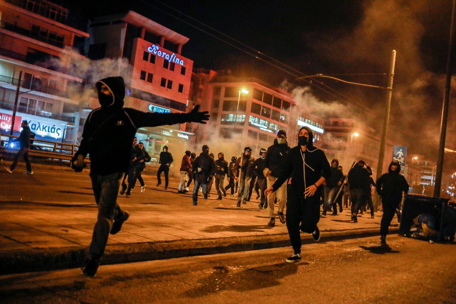 Demonstration against a police crackdown on gatherings in Athens