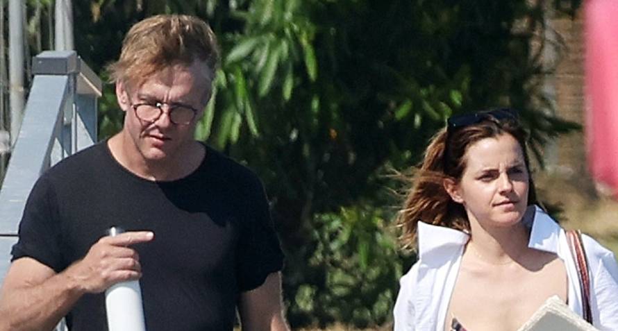*PREMIUM-EXCLUSIVE* *MUST CALL FOR PRICING* *PICTURES TAKEN ON THE 31/05/2023* After reports of a split from her rumoured boyfriend Brandon Green, Harry Potter star Emma Watson enjoys a little fine Italian dining and a boat ride in the company of the Amer