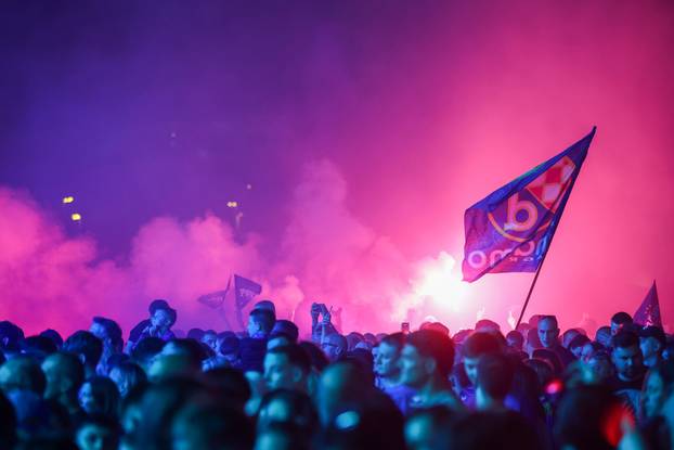 Slavlje u Zagrebu nakon Dinamova osvajanja dvostruke krune