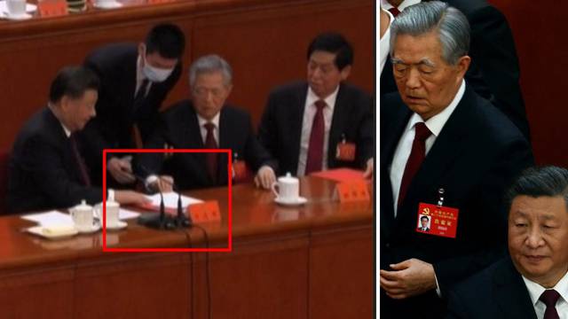 VIDEO Hu Jintao  uzimao papir Jinpingu, nije se dao iz dvorane. Kinezi tvrde: 'Bilo mu je loše'