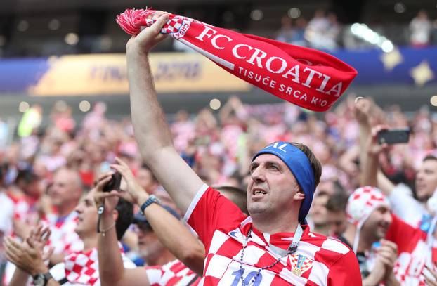 Moskva: Navijači na tribinama tijekom finalne utakmice između Francuske i Hrvatske