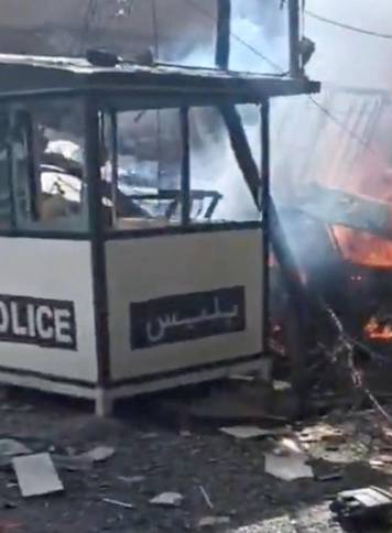Aftermath of strike in Tehran