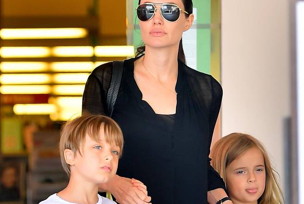 Angelina Jolie shopping at Barnes & Noble
