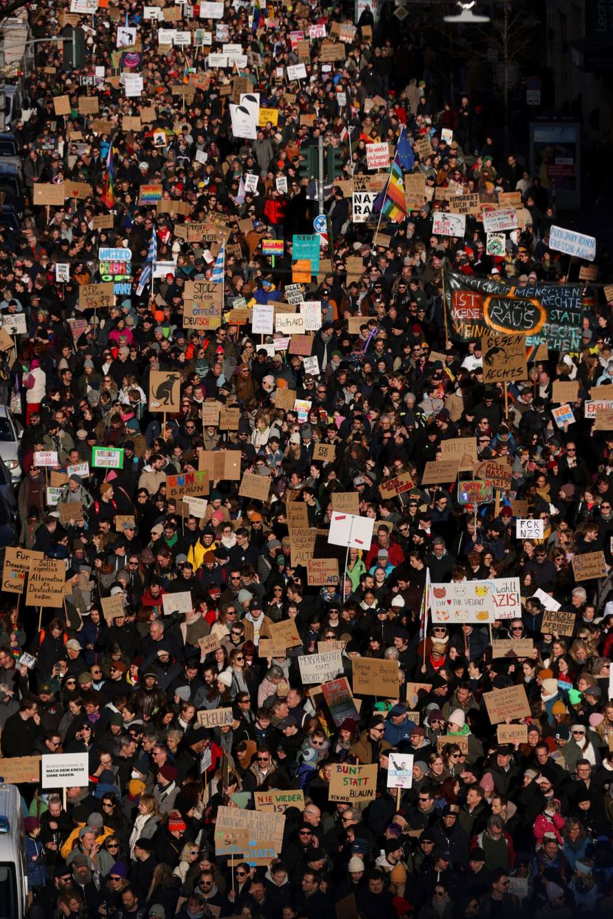 Demonstration against the Alternative for Germany party (AfD) and right-wing extremism, in Duesseldorf