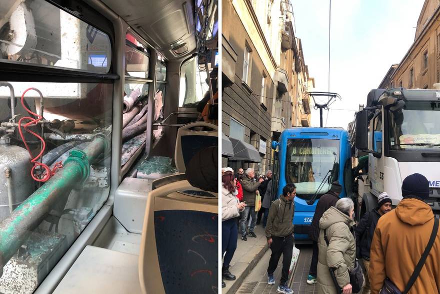 Sudar kamiona i tramvaja